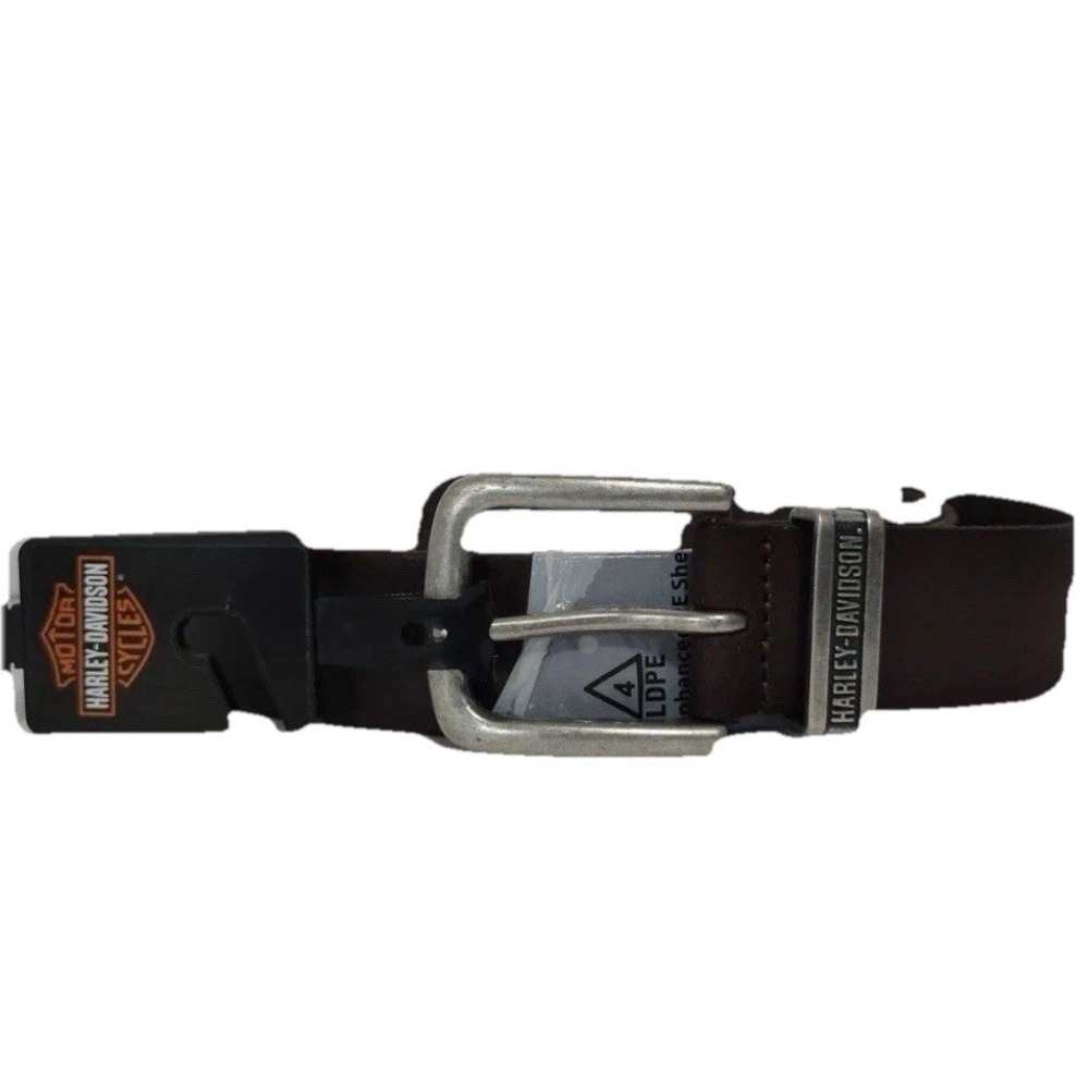 Harley Davidson Men's Brown Belt BMM041 Genuine Leather Size L 38/40‎ New